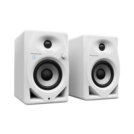 Paire d'enceintes de monitoring Pioneer DJ DM-40D-BT-W - Bluetooth - Bass Reflex - 2x19W - Mode DJ ou Production - Blanc