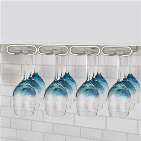 Emuca 8937811 Porte verres pour meubles à 4 rangées