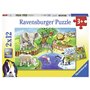 Ravensburger Puzzles 2X12 P - Les Animaux Du Zoo