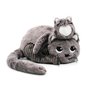 Peluche chat Miaou maman et son bébé gris