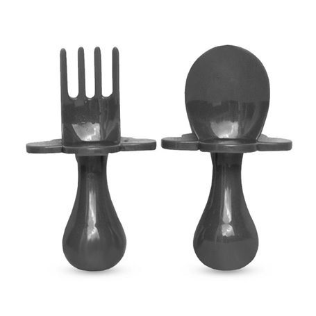 Set de 2 couverts ergonommiques Gris