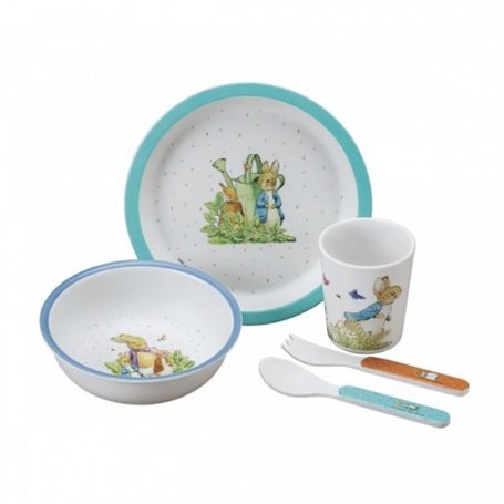 Coffret cadeau 5 pieces Pierre lapin bleu