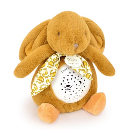 Veilleuse musicale Lapin jaune moutarde