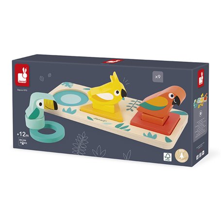 Tropik Jeu de formes a empiler - Oiseaux tropicaux