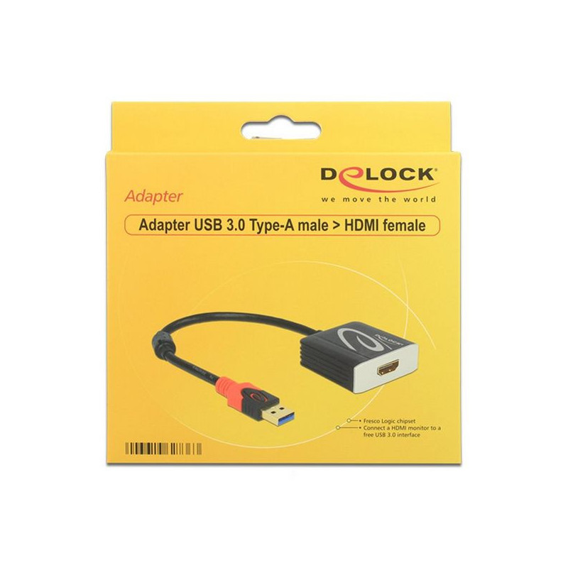 Image secondaire de l'Adaptateur USB 3.0 vers HDMI DELOCK 62736 20 cm