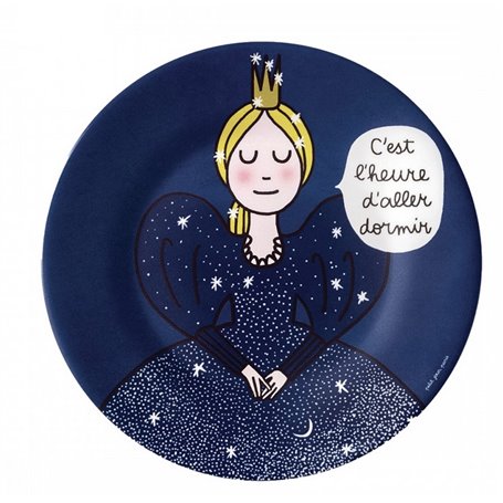 Assiette princesse c est l heure de dormir
