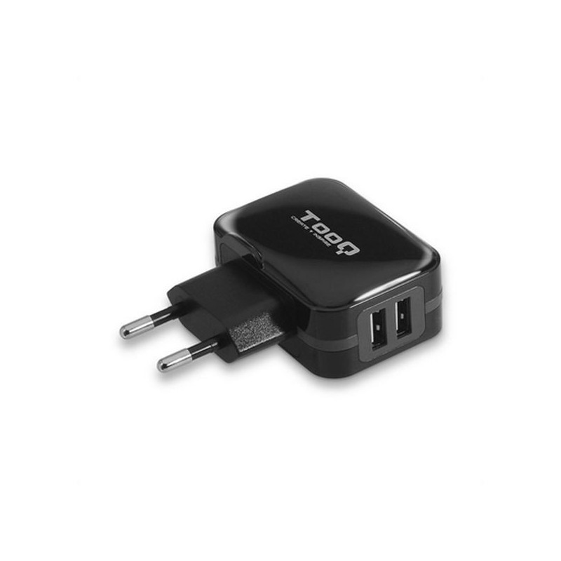 Chargeur mural TooQ TQWC-1S02 USB x 2 17W Noir