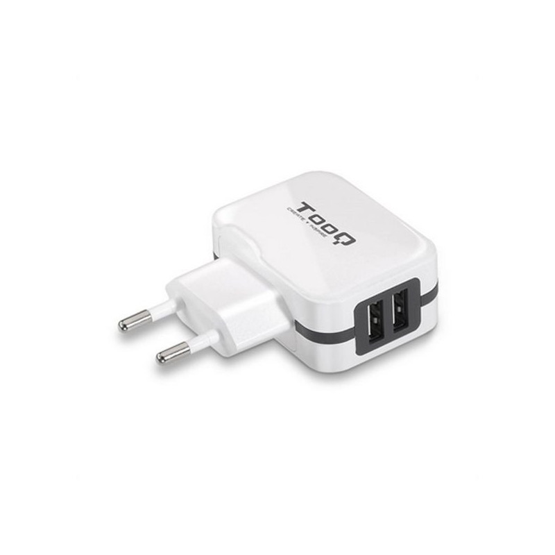 Chargeur mural TooQ TQWC-1S02WT USB x 2 17W Blanc