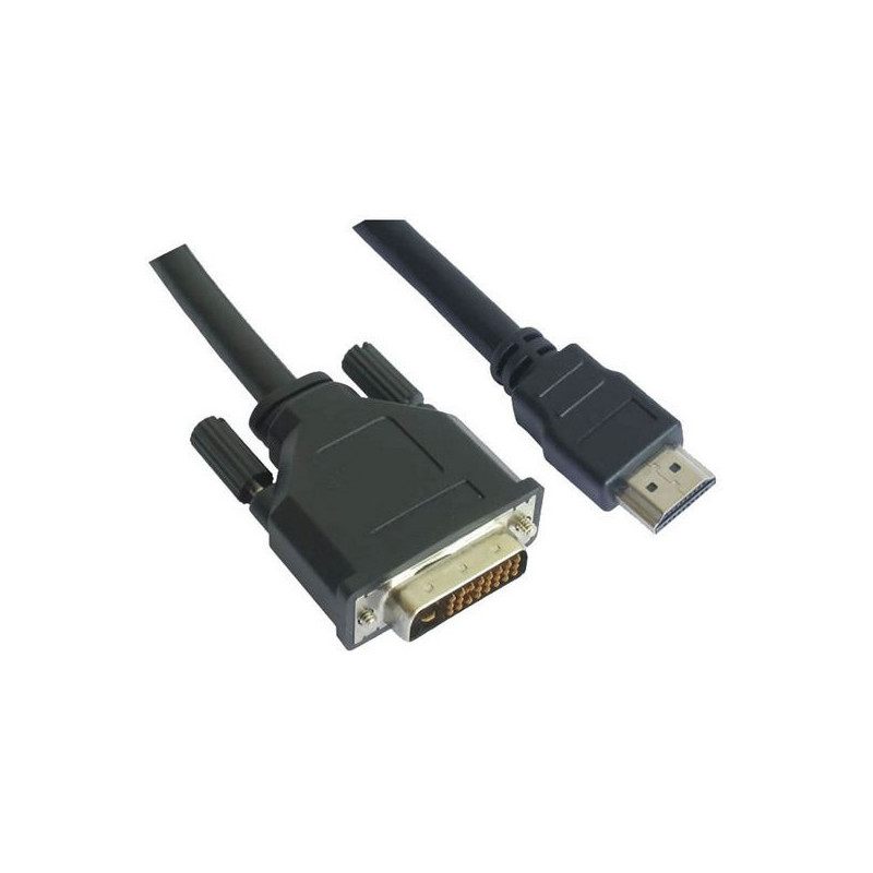 Image secondaire de NanoCâble 10.15.0502 câble vidéo et adaptateur 1,8 m DVI HDMI Noir