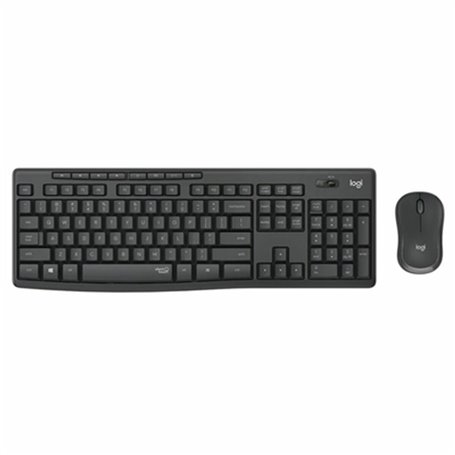 Logitech MK295 Silent Wireless Combo clavier Souris incluse USB QWERTY Espagnole Graphite