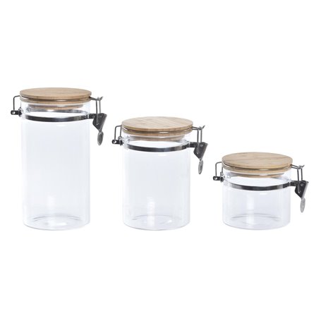 Set de 3 Boites DKD Home Decor Transparent Naturel 14 x 10 x 26