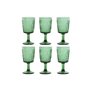 Set de Verres Home ESPRIT Vert Verre 285 ml (6 Unités)