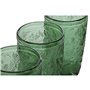 Set de Verres Home ESPRIT Vert Verre Avec relief 370 ml