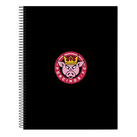 Cahier à Spirale Kings League Porcinos Noir 5 mm