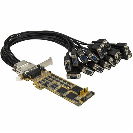 StarTech.com Carte Série PCI Express - 16 Ports DB9 RS232 - Low + Full Profile - Adaptateur Série Multiport - Carte Série PCIe