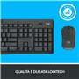 Logitech MK295 Silent Wireless Combo clavier Souris incluse Bureau USB QWERTY Italien Graphite