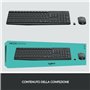 Logitech MK235 clavier Souris incluse Universel USB QWERTY Italien Gris