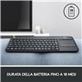 Logitech K400 Plus Tv clavier Universel RF sans fil QWERTY Italien Noir