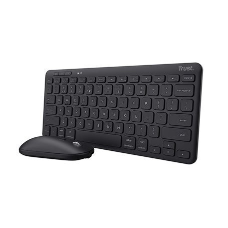 Trust Lyra clavier Souris incluse RF sans fil + Bluetooth QWERTY Anglais Noir
