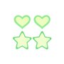 Protège-mamelons Peekaboo Vert Taille unique Coeurs Etoiles