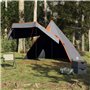 vidaXL Tente de camping tipi 5 personnes gris imperméable