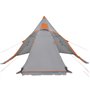 vidaXL Tente de camping tipi 5 personnes gris imperméable