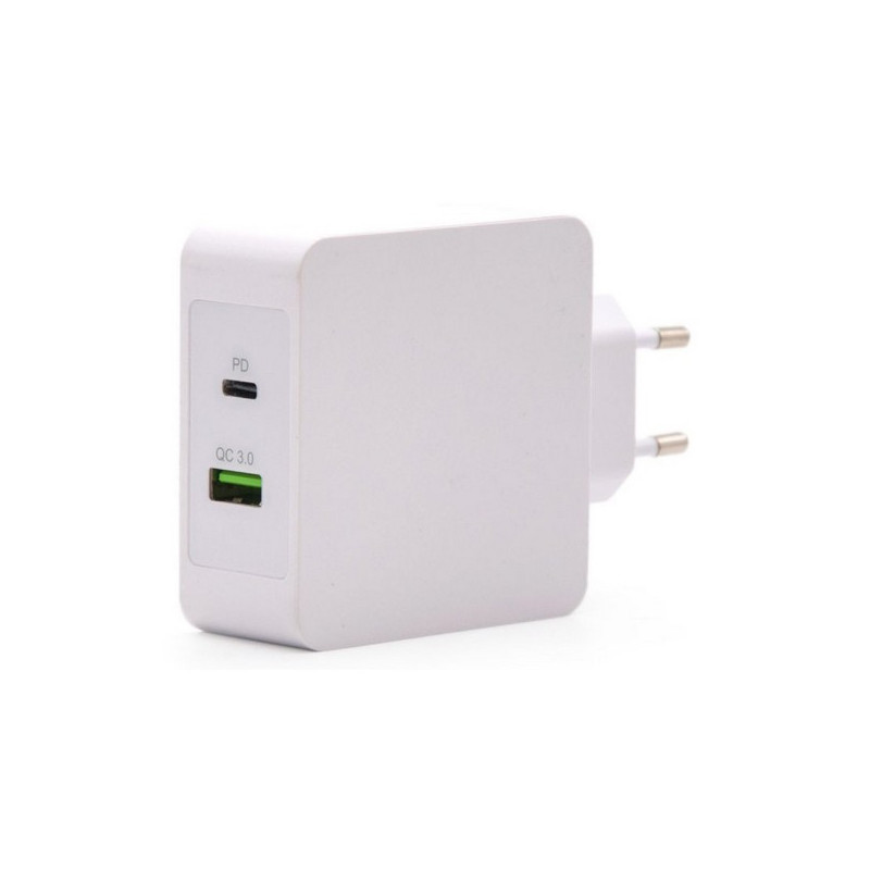 Tooq TQWC-2SC03WT chargeur d'appareils mobiles Universel Blanc Secteur Charge rapide Intérieure