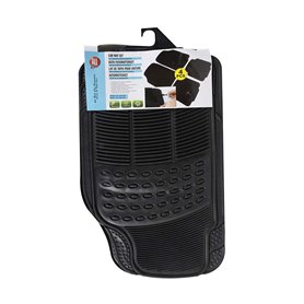 Set de tapis de voitures Dunlop Allride Noir Caoutchouc Acier inoxydable Set de tapis de voitures Dunlop Allride Noir Caoutchouc Acier inoxydable