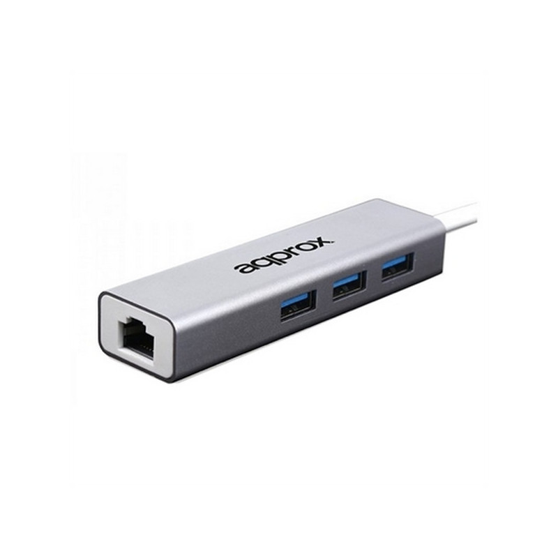 Adapteur réseau approx! APPC07GHUB LAN 10/100/1000 USB 3.0 Gris