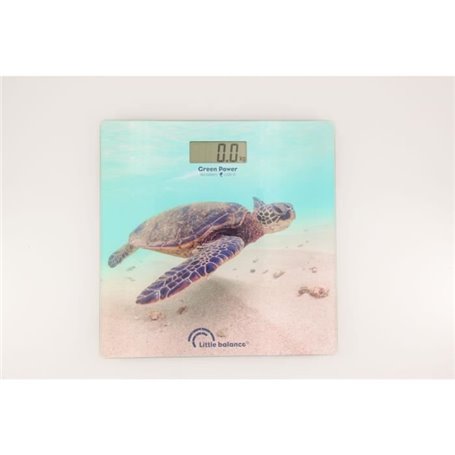 Pese-personne électronique - LITTLE BALANCE - 8653 - USB - 180 kg / 100 g - Motif tortue verte