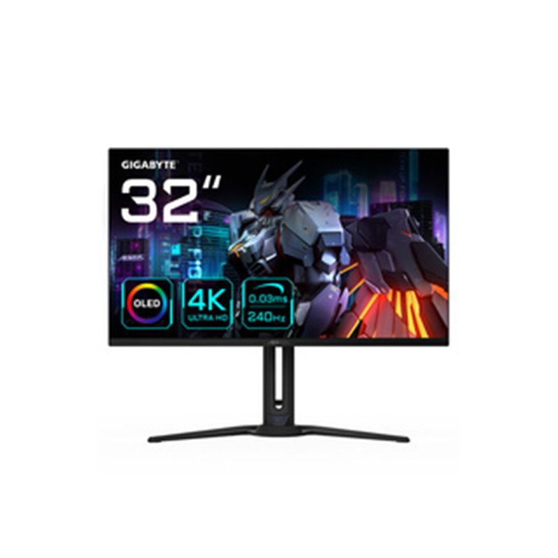 GIGABYTE Écran de jeu AORUS FO32U2 OLED de 32 - 3840 x 2160 (UHD), 240Hz, 0,03ms, KVM, 250 cd/m², FreeSync Premium Pro,