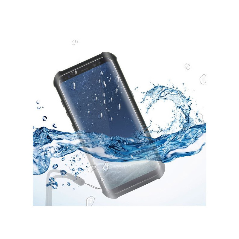 Étui étanche Samsung Galaxy S8 KSIX Aqua Case Noir Transparent