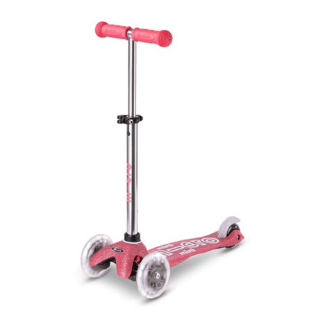 Trottinette Micro Mobility à trois roues Rose Glitter LED MMD208