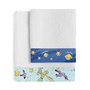 Ensemble de serviettes de toilette HappyFriday Le Petit Prince Migration Multicouleur 2 Pièces