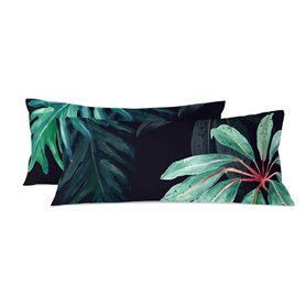 Taie d'oreiller HappyFriday Ebony  Multicouleur 45 x 110 cm (2 Unités)