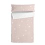 Housse de couette non rembourrée HappyFriday Basic Kids Little star Rose 90 x 200 cm