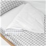 Housse de couette non rembourrée HappyFriday Basic Kids Vichy Gris 90 x 200 cm