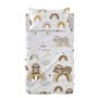 Jeu de draps HappyFriday Moshi Moshi Sleepy sloth Multicouleur Lit de bébé 2 Pièces