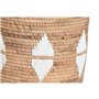 Set de basket DKD Home Decor Blanc Naturel Corde Herbier marin Boho 46 x 46 x 48 cm