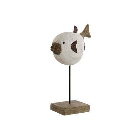 Figurine Décorative Home ESPRIT Blanc Naturel Poisson 17 x 8 x 27