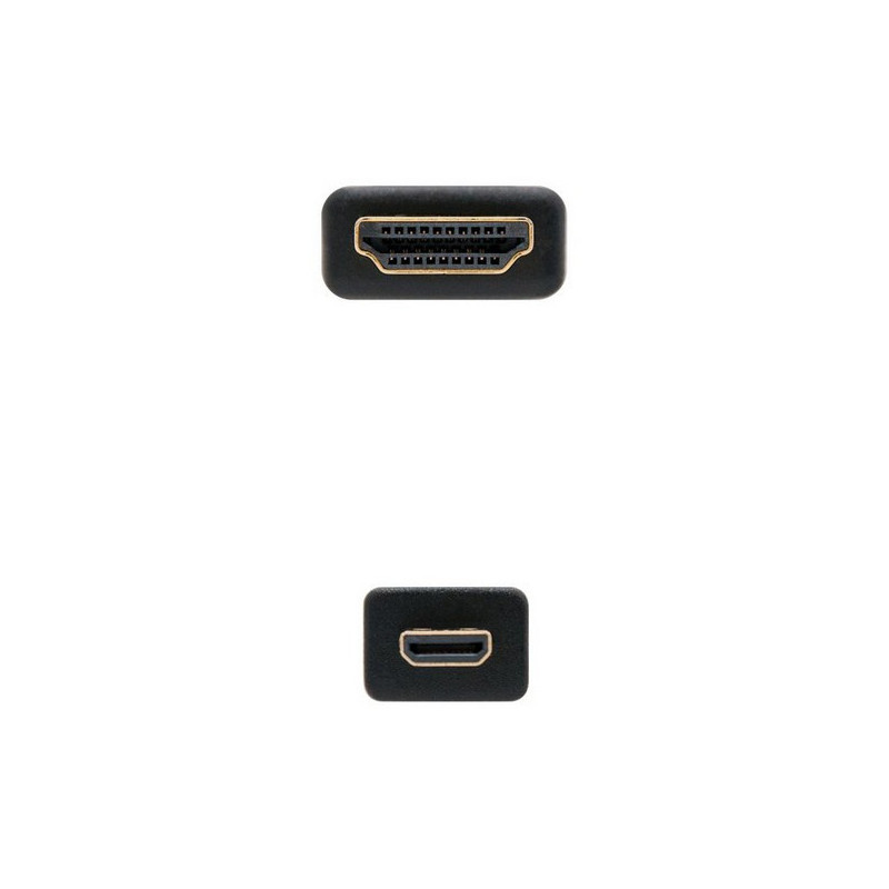 Image secondaire de NanoCâble HDMI, 0.8m câble HDMI 0,8 m HDMI Type A (Standard) HDMI Type D (Micro) Noir