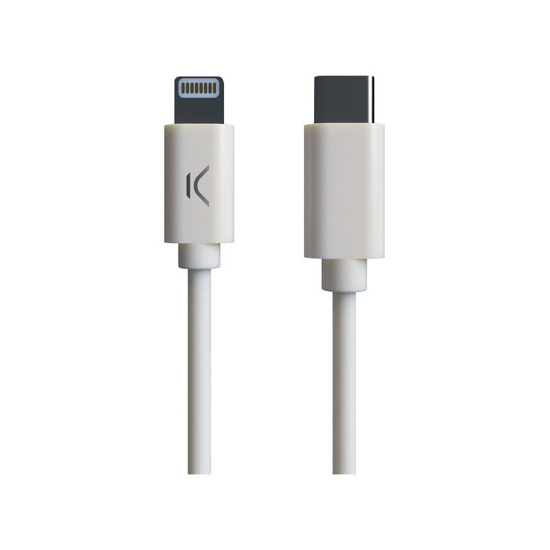 Câble USB-C vers Lightning KSIX MFI (1 m) Blanc