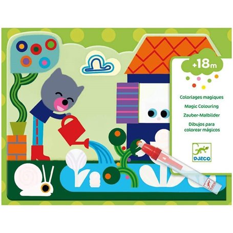 Coloriage a l eau cache dans le jardin