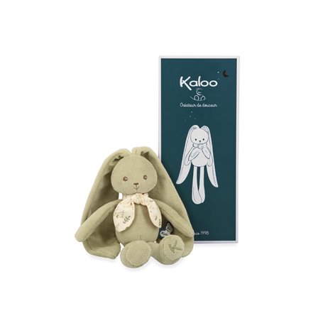 Doudou pantin lapinoo vert