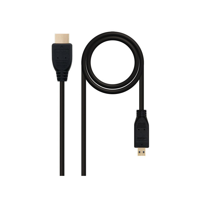 NanoCâble 10.15.3502 câble HDMI 1,8 m HDMI Type A (Standard) HDMI Type D (Micro) Noir
