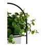Plante décorative Blanc Avec support Noir Métal Vert Plastique 21 x 30 x 21 cm