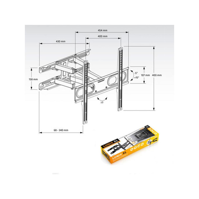 Image secondaire de Support TV avec Bras Axil AC0593E 26