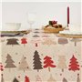 Nappe enduite antitache Belum Laponia Rouge Gris Lin 200 x 150 cm