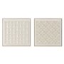 Cadre Home ESPRIT Beige Géométrique Moderne 60 x 7 x 60 cm (2 Unités)