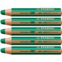 Crayons de couleur Stabilo Woody Vert foncé 3-en-1 (5 Unités)